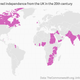 Image for article titled All of the declarations of independence from the UK in the last century, mapped and charted